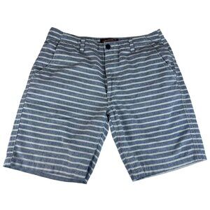 Arizona Jean Co 9.5" Inseam Striped Shorts Men's 36 Blue White Pockets Skate